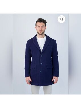 Wool Coat Men's Blue Winter Pea Coat, XXL, Snover Brand, NWOT